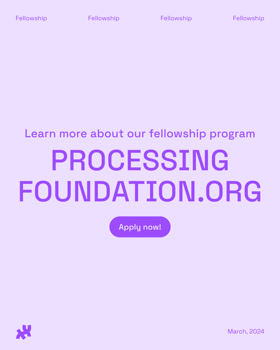 ProcessingOrg's tweet image. 🎉 2024 #Fellowship ‘Sustaining Community: Expansion & #Access’ is now open! 🎉 Receive a $10,000 stipend, #mentorship, and community support through our incredible program stewarded by our Program Manager, Tsige Tafesse @astoldbytsige. 🌟Apply now: …cessingfoundation-bpmfa.formstack.com/forms/2024_fel…