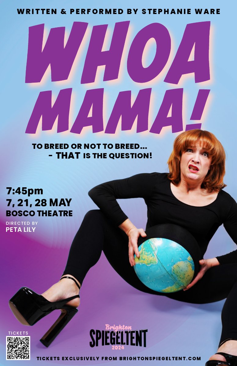 HAPPY EASTER!🐣My new one-woman show #whoamama! Is at @BSpiegeltent on 7, 21 & 28th MAY - 7:45pm - £12 bit.ly/whoa-mama-tick… Strap in... it's going to be a bump-free ride! #physicaltheatre #comedy #childfree