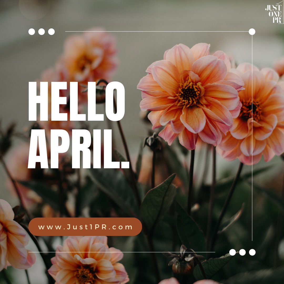 #HelloApril 🪷
May this month bring blessings to everyone. Remember to always be thankful and maintain a positive attitude throughout all your endeavors ✨
.
.
.
#NewMonth 
#publicist #entrepreneur #prlife #womanentrepreneur #happiness #publicrelations #just1pr