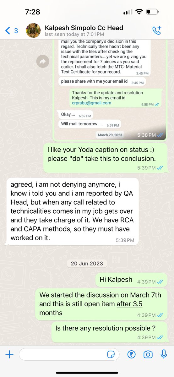 crprabu's tweet image. Simpolo Tiles Problem 1 - post 2/2. Customer care head promised solution on 21st March 2023, but no follow-through and total silence after that @simpoloceramics @gujarat_titans - please partner with better brands #SimpoloTilesAndBathware #SimpoloCollection #GujaratTitans