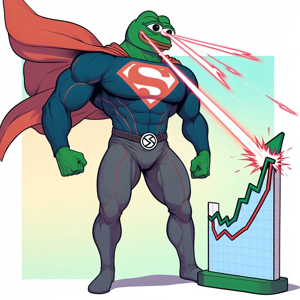 SuperPepeXYZ's tweet photo. Super Pepe Will Laser Beam The Charts 💥💥 📈 https://t.co/V9X4CRzfJd