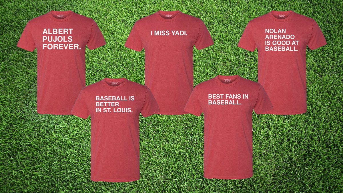 obvious_shirts's tweet photo. Our St. Louis Baseball collection is now live. 

Shop St. Louis Baseball: https://t.co/PfNrHeIdEE https://t.co/Pg2RfuReUP