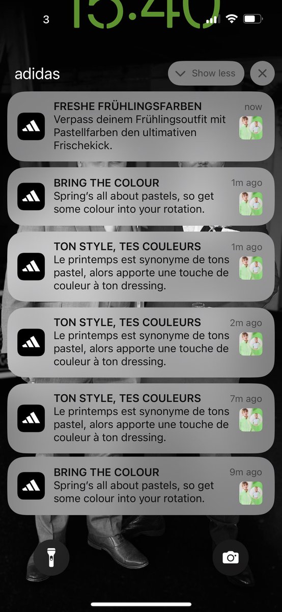 reece_events's tweet photo. @adidasUK respectfully can you stop sending me notification after notification in 20 languages thanks 👌 https://t.co/xZeek5euLB