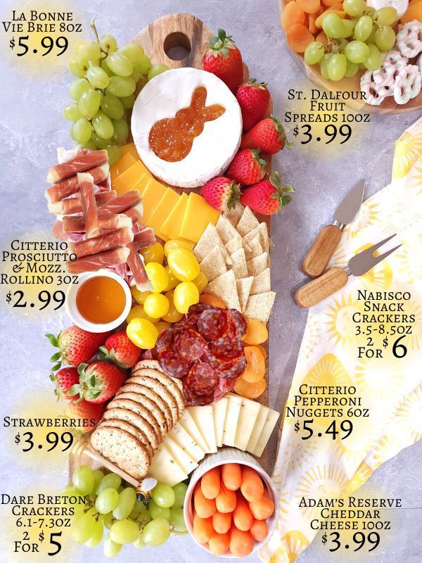 Easter may be over, but you can still make this adorable charcuterie board! On sale through 4/4