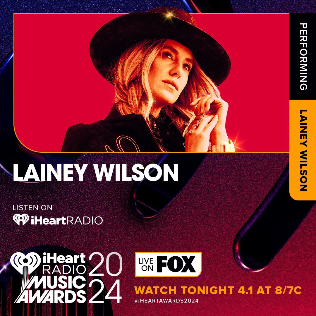 It’s gunna be a good time y’all! Make sure to tune in to the #iheartawards2024 TONIGHT! @iHeartRadio @iHeartCountry