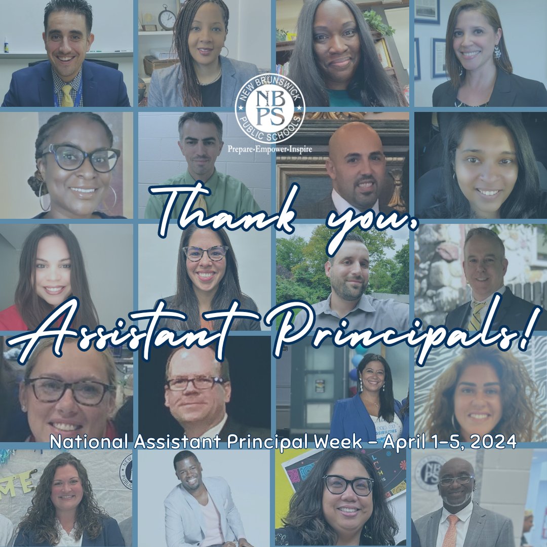 This week is National Assistant Principal Week! Our NBPS Vice Principals work tirelessly behind the scenes to ensure the smooth operation of our schools.  Thank you for all that you do for <a href="/nbpschools/">New Brunswick Public Schools</a> students, teachers, and staff! #Allin4NB  #NationalAssistantPrincipalWeek