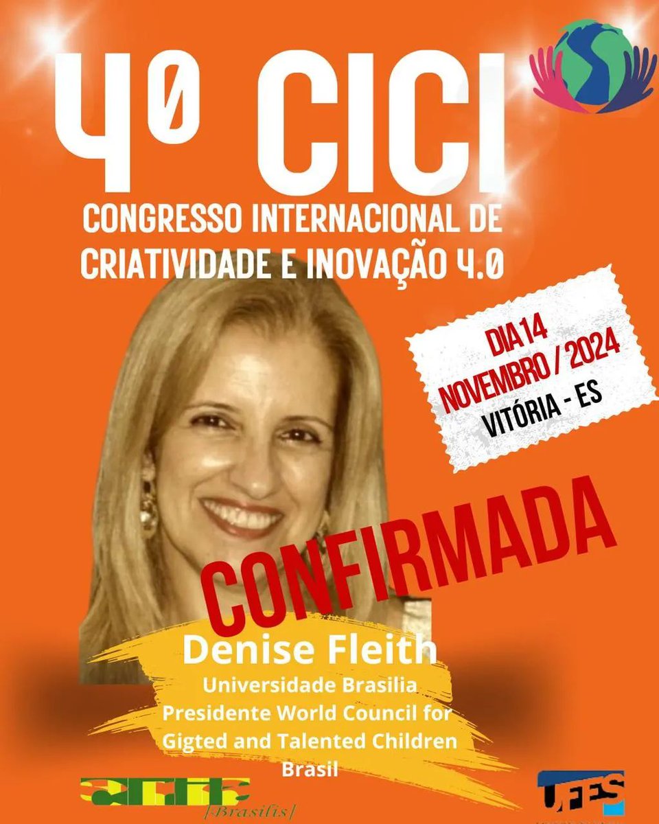 criabrasilis's tweet photo. Mais um convite feito e aceito para participar do nosso 4o. CICI! Nessa 4a. edição o CICI volta a ser todo presencial aproveitando o feriadão de novembro (13 a 15.nov.2024), na UFES. Fique ligado! #4cici https://t.co/XPeLZMeZ1L