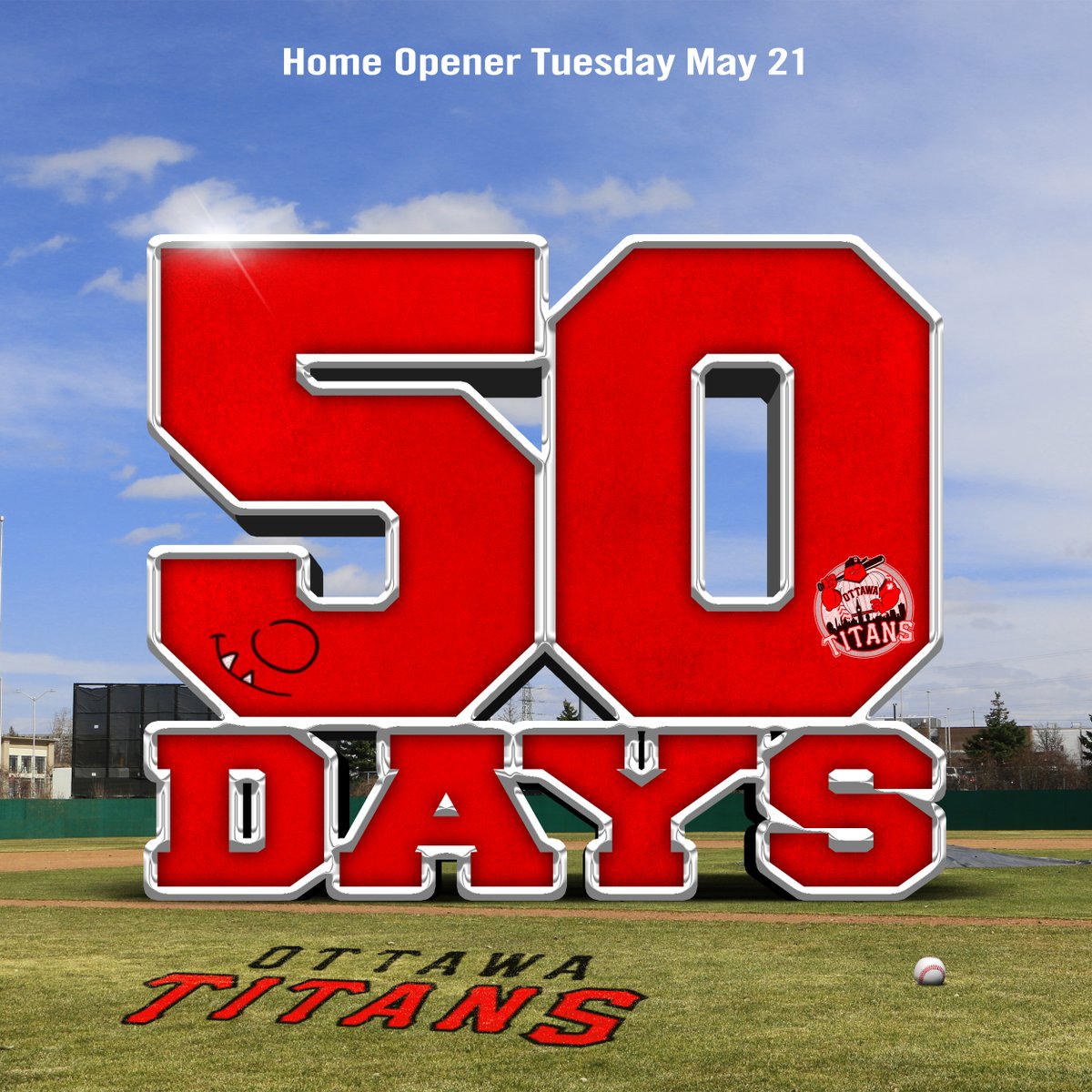 Our Home Opener is 50 days away... and that's no joke! 😂 Single Game Tickets go on sale TOMORROW at 10am! 😱 #HereToStay