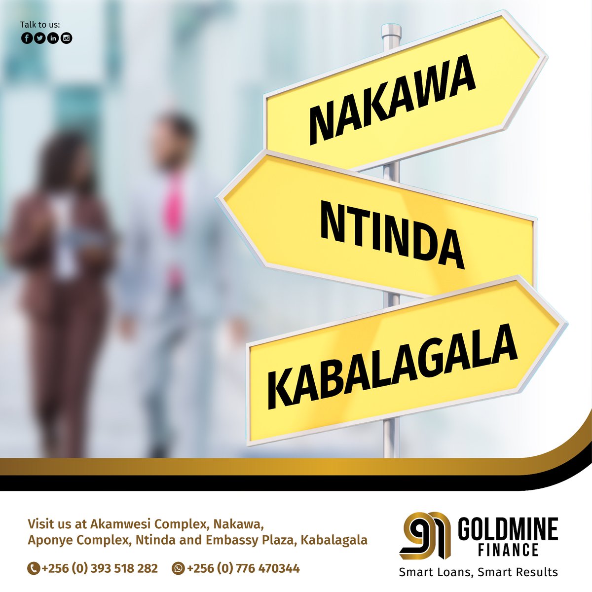 Open Monday to Friday from 9am to 6pm in three locations starting this Thursday. Visit us for flexible and convenient loans. #GoldmineFinance #NewBranch #SmartGoalsSmartResults