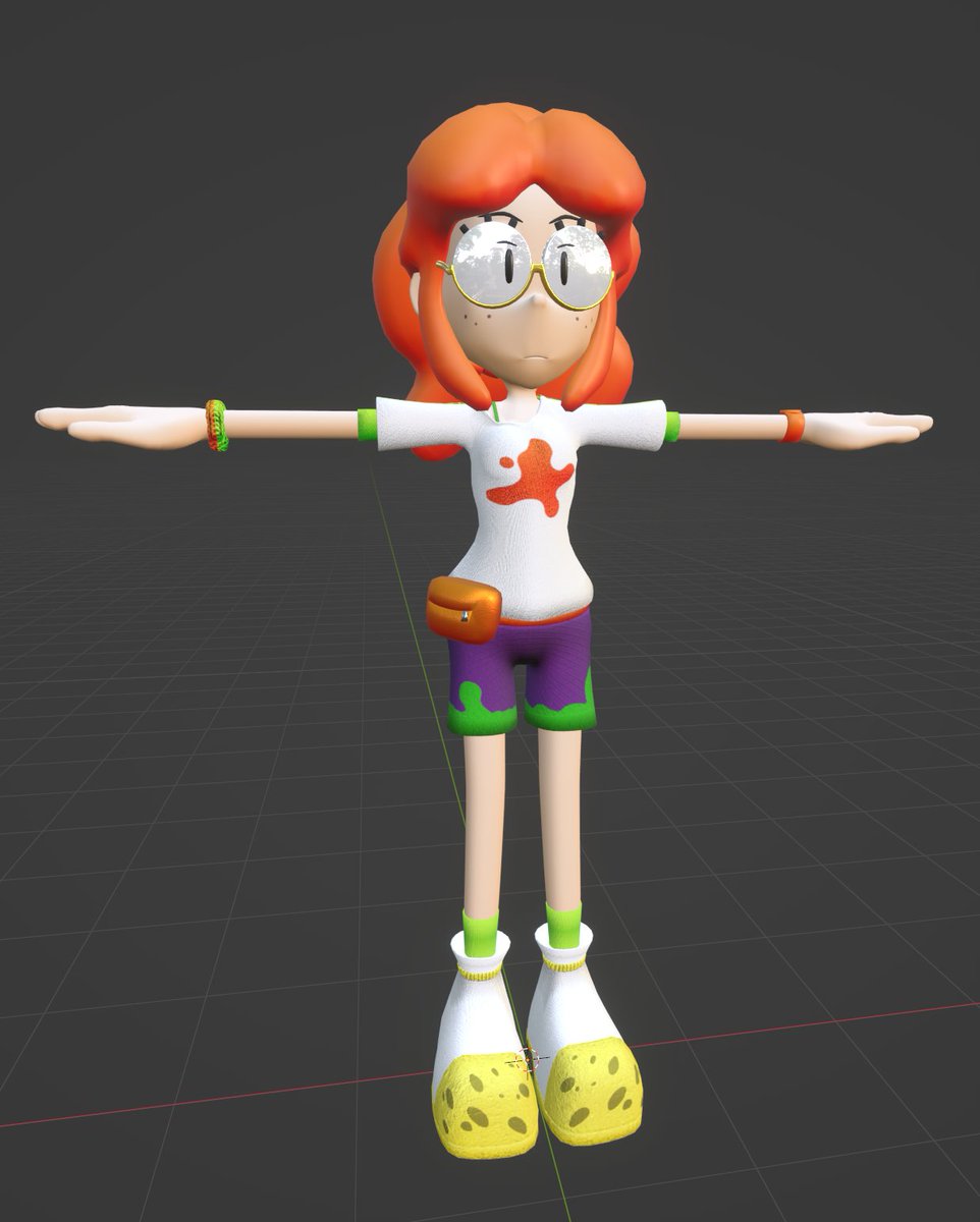 KumichouGamer's tweet photo. Got my model of Nickelodeon-tan textured! Design by @MattyPrower It also happens to be Nickelodeon's 45th anniversary today, so... happiness to that! #channeltan #nickelodentan #nickelodeon #blender3d #3dmodeling https://t.co/LaAVBdqxxW
