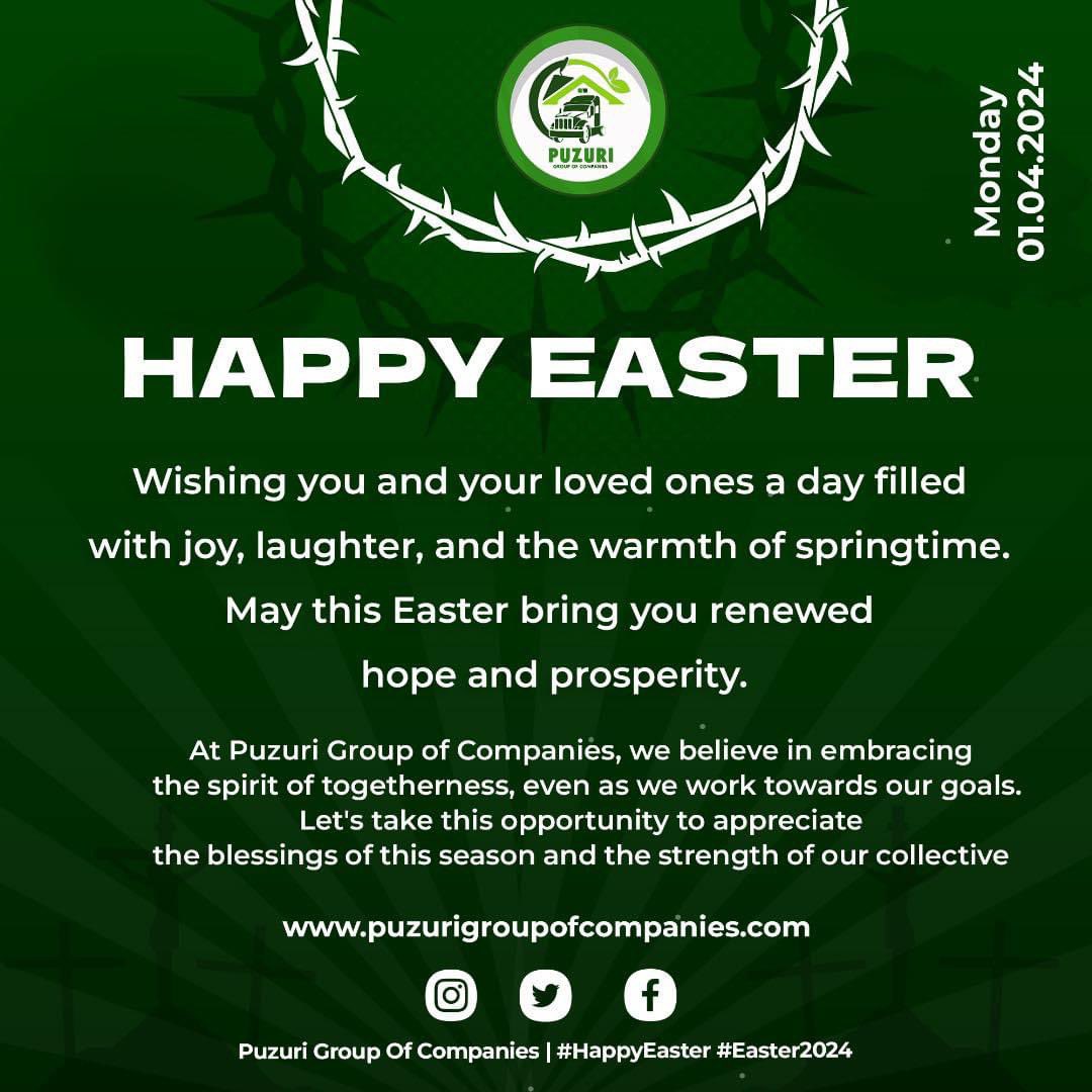 puzurigroup's tweet photo. Happy Easter Monday to all our agriculture, construction, and logistics champs! May your day be fruitful and filled with progress. 
visit https://t.co/GzW0ijuZzA
#easter
#eastermonday
#agriculture
#logistics
#construction https://t.co/dtHs6nkYCn