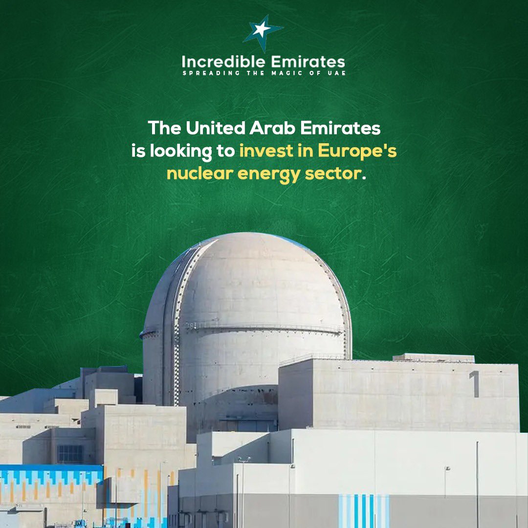 The UAE's nuclear energy company, ENEC, is interested in becoming a minority owner in European nuclear power plants, potentially diversifying the UAE's economy and expanding ENEC's reach.

#incredibleemirates #incredibleuae #uaelife #incrediblepeople #incrediblestories