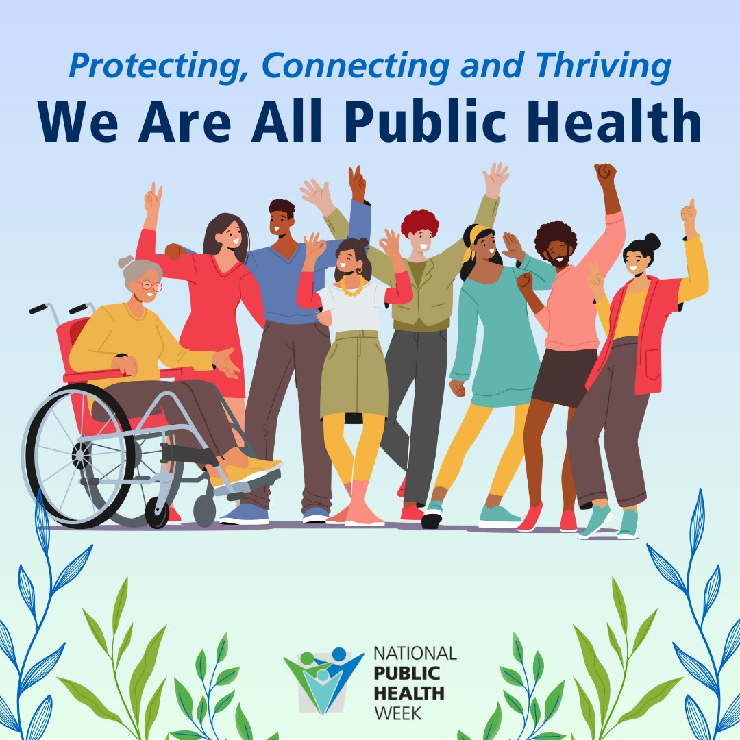 Join VDH and the American Public Health Association (@publichealth) in celebrating #NationalPublicHealthWeek. Learn how you can support public health at ow.ly/IxGE50R5KaM #NPHW