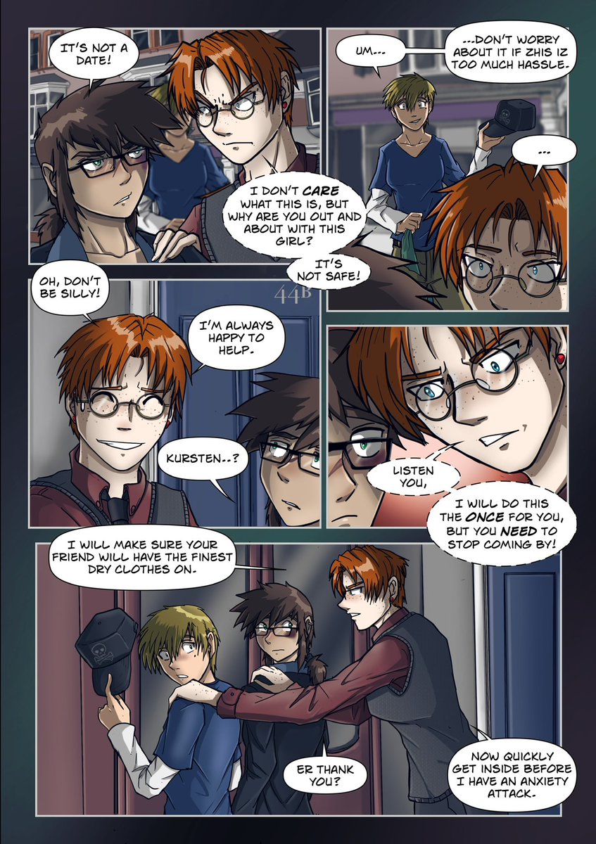 Phase Six Page eleven  
Customer service Kurt kicks in 🤣

#comic #webcomic #webcomics  #yuri #WLW #lesbian #butch #lgbtq #indiecomic #GL #girllove #comics  #tomboy #androgynous #digitalart #art #ComicArt #manga