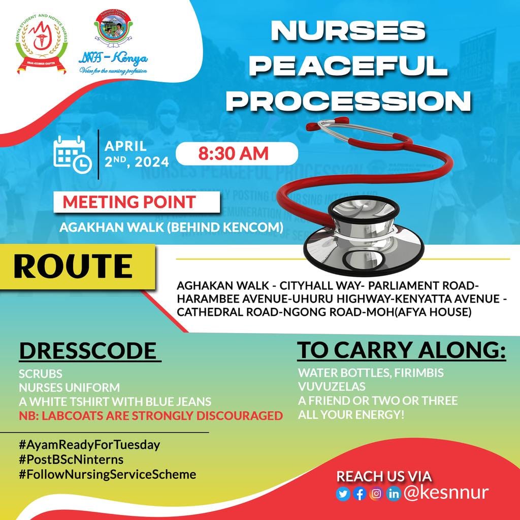 I am very ready for Tuesday 
@KESNNUR @nnakenya
#AyamReadyForTuesday
#PostBScNInterns
#FollowNursingServiceScheme
#NursesMarchKE