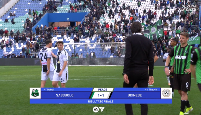 FT Sassuolo 1 Udinese 1 #SassuoloUdinese