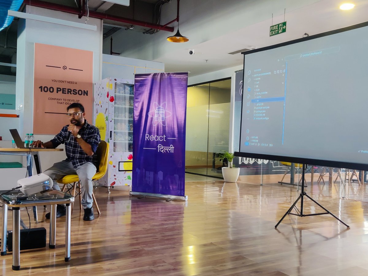 Hats off to @sharma_akshayy  for rocking the stage with his talk on Microfrontends with Module Federation! 🚀

#ReactDelhi #reactjs #ReactHeroes #ReactDelhiFTW #DelhiNCR #Delhi