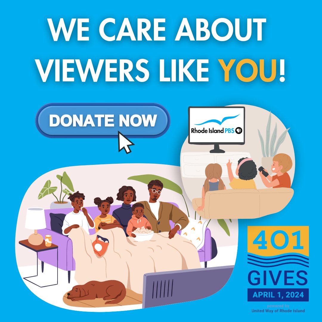 Happy @401Gives! Rhode Island PBS puts the local community first in our mission to educate, inform, and inspire! To support the wonderful community work of Rhode Island PBS, click the link to donate now: 401gives.org/organizations/…