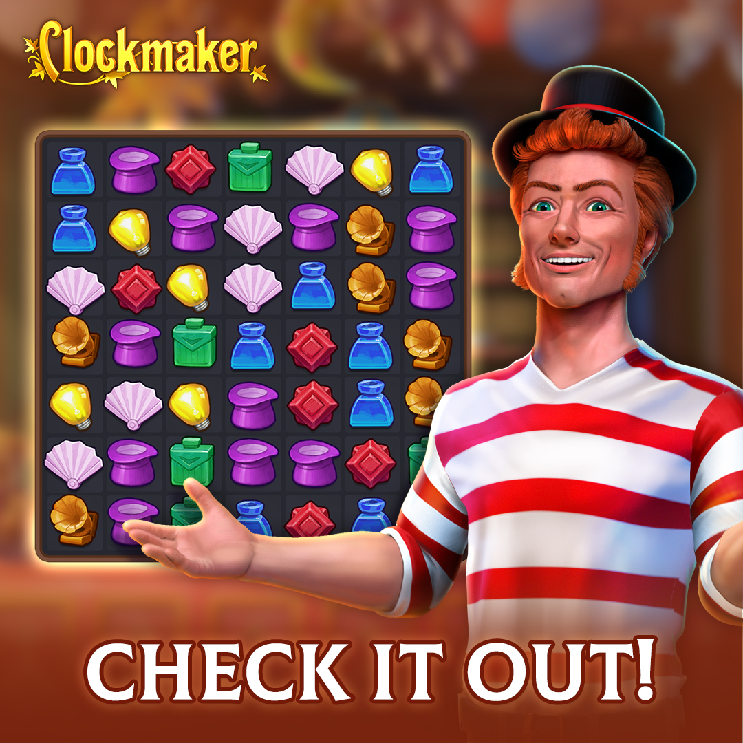 ClockmakerGame's tweet image. 😱 Gems are no more: [link in bio] 

Please give a warm welcome to new Match-3 elements! Head into the game, check them out, and let us know what you think. ❤️‍🔥

#match3game #clockmakers #puzzlegame #mobilegames #clockmakergame #mobilegame #clockmaker