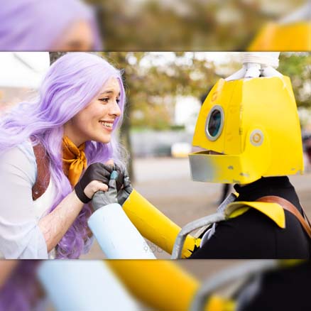 CriticalRole's tweet image. Cosplay Gallery (April 2024) 💜 🤖 

Featured cosplay by
instagram.com/annabeth.wb
instagram.com/the_laughing_c…

➡️ critrole.com/cosplay-galler…