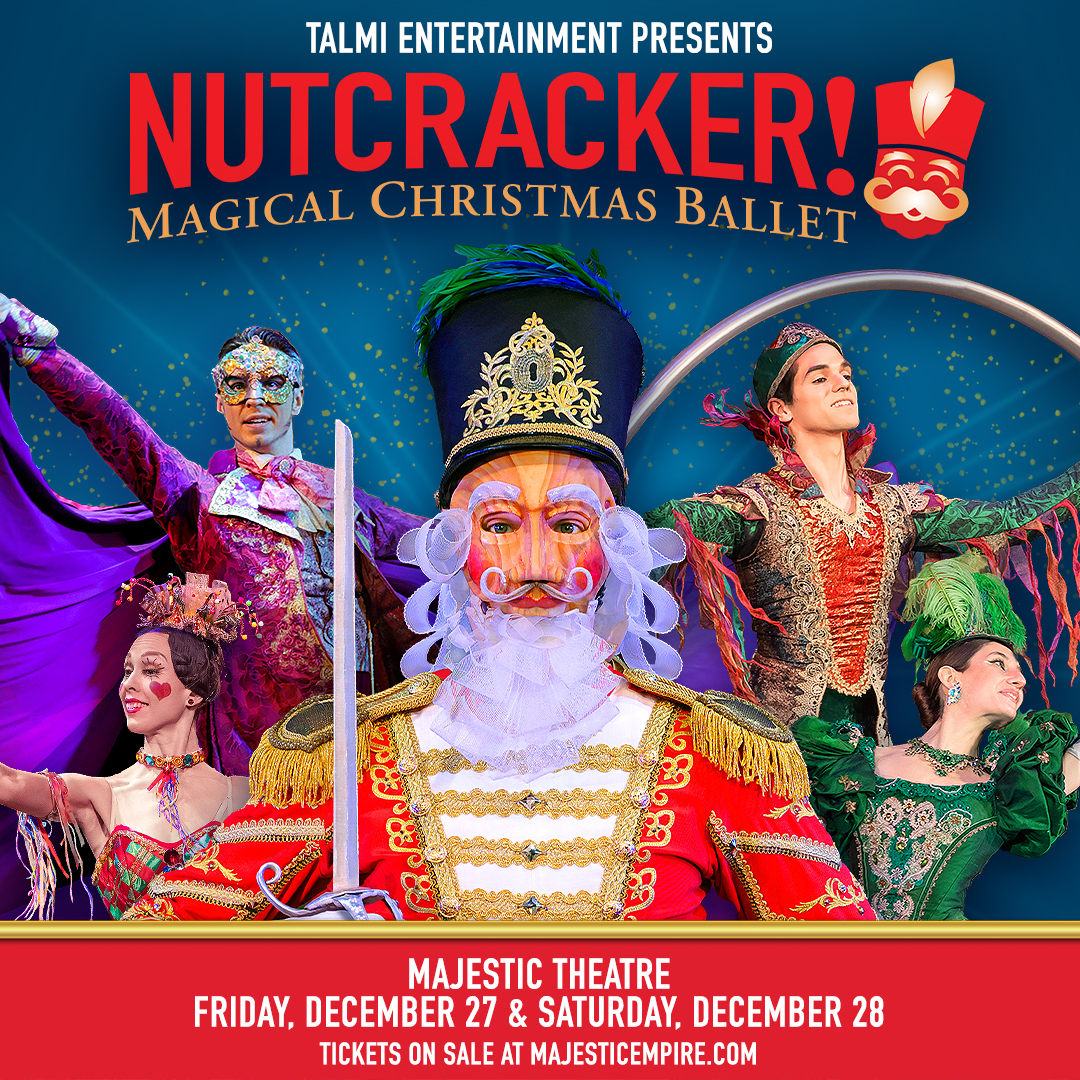 MajesticEmpire's tweet image. On Sale NOW: Nutcracker! Magical Christmas Ballet!
Make this Christmas unforgettable with NUTCRACKER! Magical Christmas Ballet!🎄  Get your tickets now and create cherished memories! majesticempire.com/events/nutcrac… 🩰 #NutcrackerMagicalChristma #ChristmasTradition #MajesticEmpire