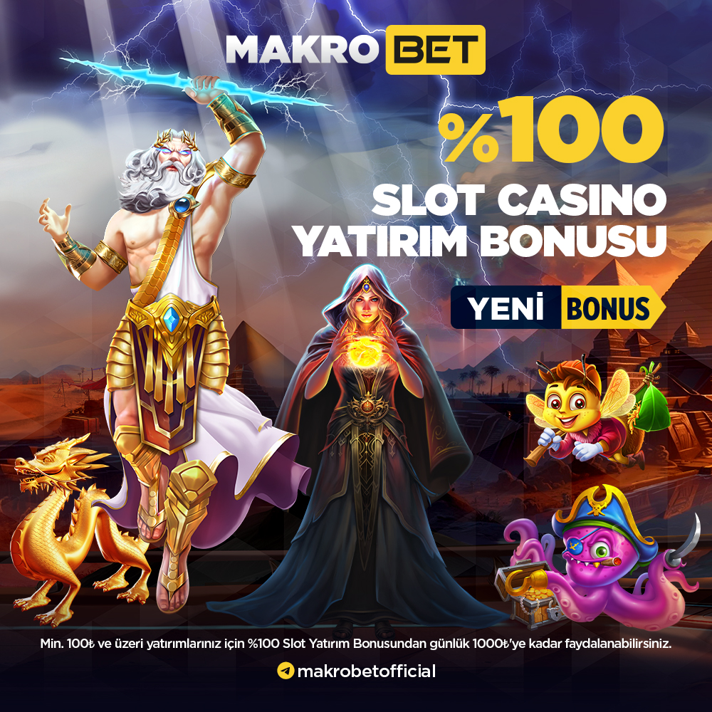 🎉Yılın En Kazançlı Promosyonu Makrobet'ten ! ✅Yeni yatırımınıza özel günlük %100 Slot Yatırım bonusu. ✅Günlük 1.000 ₺'ye kadar bonustan yararlanma imkanı 🎉Makrobet'in kazandıran Slot oyunlarının kazanma keyfine siz de varın ! 👉iyi.to/makrobet
