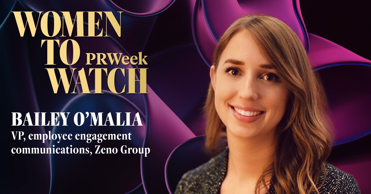 Congratulations to Bailey O'Malia of @zenogroup for being named to PRWeek's Women to Watch 2024. brnw.ch/21wIp5F #PRWeekWomentoWatch #WomeninPR