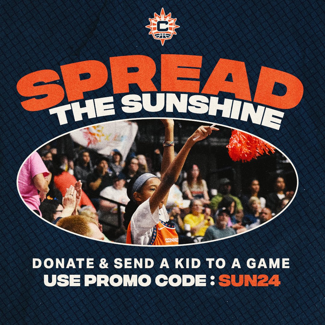 Sun games are a core memory for EVERYONE 🤩 Spread the Sunshine by donating $10 to send a kid from an underprivileged community to one of our games this season! bit.ly/4cFmqQx