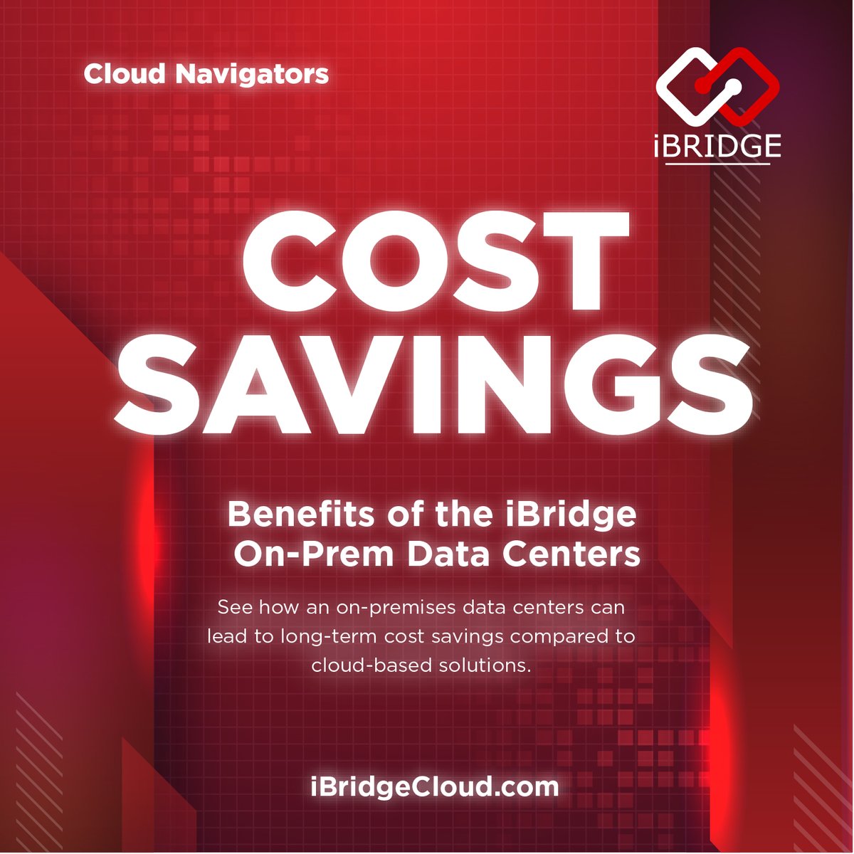 Unlock significant cost savings for your business! Our data solutions are designed to streamline operations, boost efficiency, and cut unnecessary expenses. Contact us today to learn more! iBridgeCloud.com