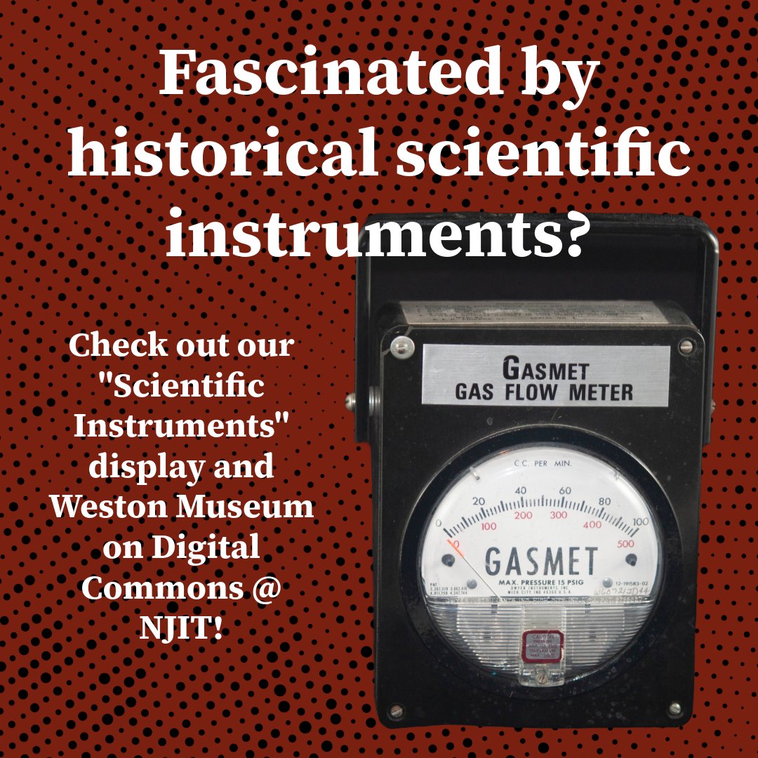 The fabulous vintage gas meter you see in this post is from our Digital Commons @ NJIT 'Scientific Instruments' display. You can see it and so many other incredible historical scientific instruments there or in person at the Van Houten Library!

#science #fromthearchives