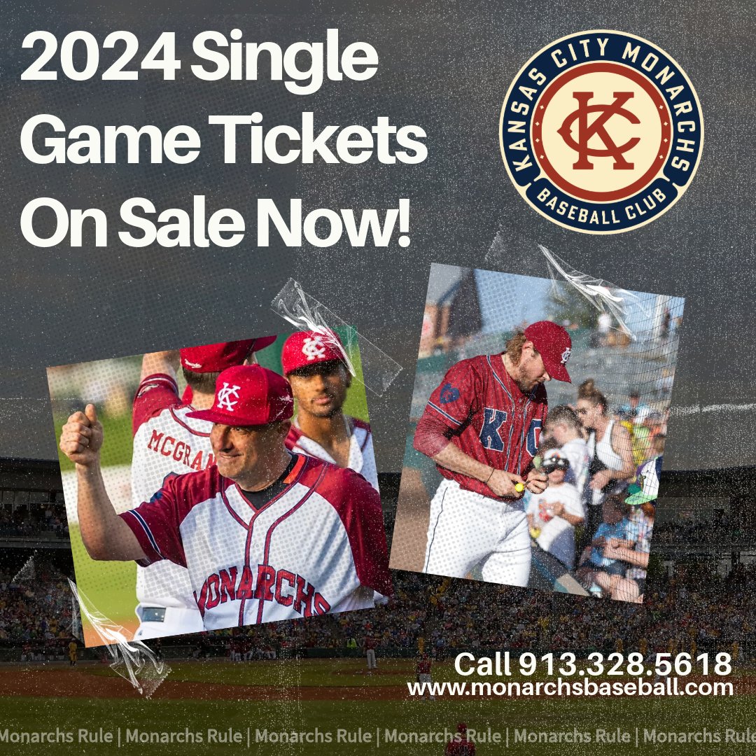 Monarchs fans, single game tickets are on sale NOW!! Get your tickets now at tickets.monarchsbaseball.com or call 913.328.5618