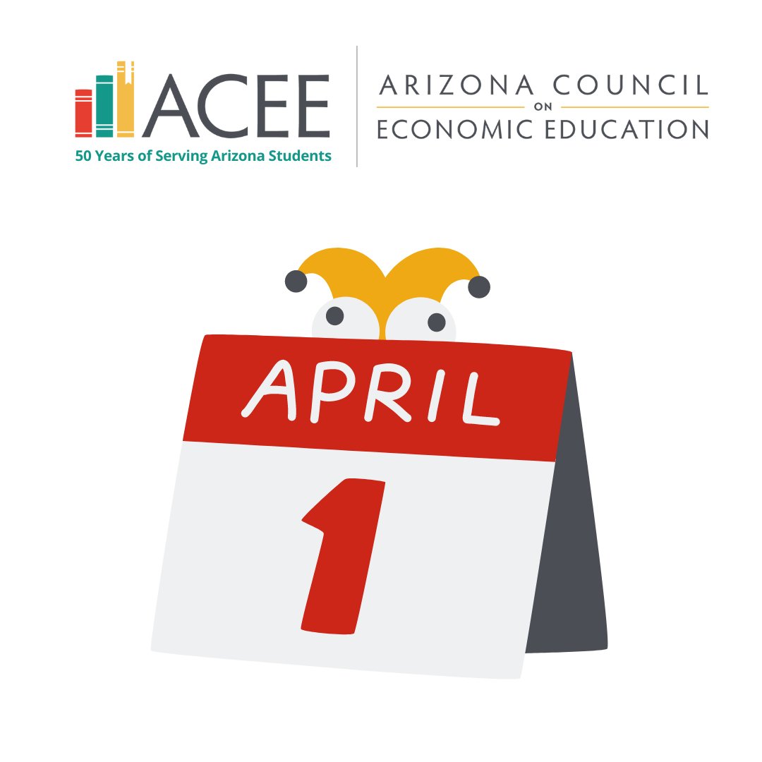AzCouncilEconEd's tweet image. This April Fool's Day, we're not fooling around with FinLit... or are we? Remember, the only thing that multiplies faster than money is a good joke! Invest in laughter today, it’s the one asset guaranteed to give you high returns in happiness! #AprilFools #EconHumor
