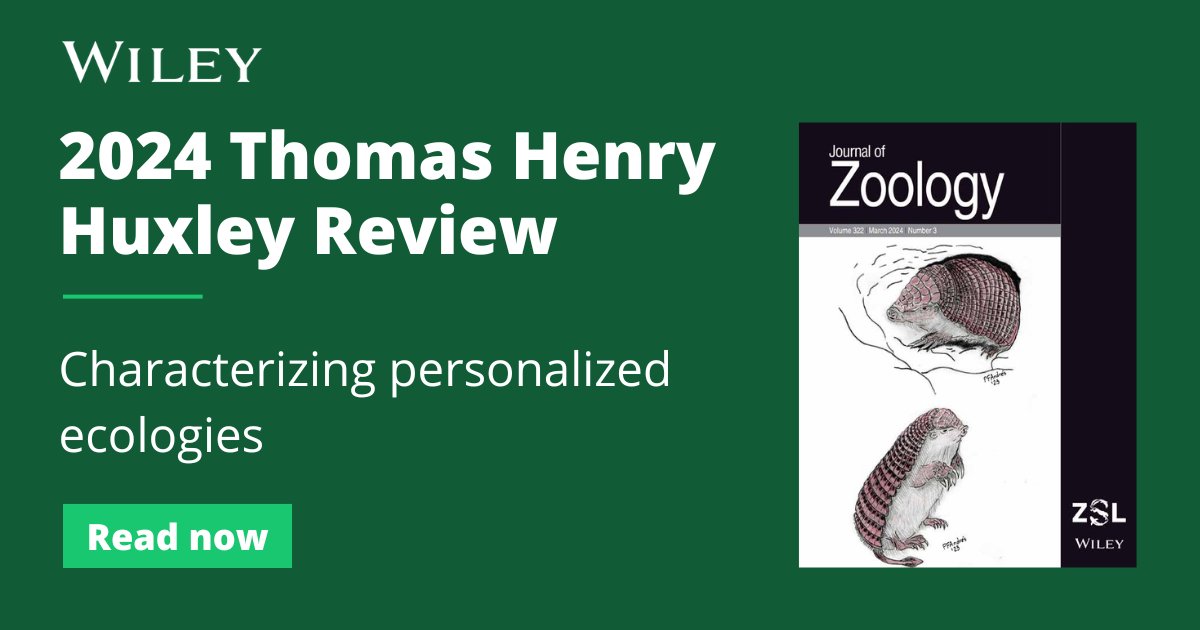 Wiley Ecology & Evolution (@wileyecolevol) on Twitter photo The 2024 Thomas Henry Huxley Review in <a href="/JZoology/">Journal of Zoology</a> by Professor <a href="/KevinJGaston/">Kevin J. Gaston</a> <a href="/UniofExeter/">University of Exeter</a> is now published! <a href="/OfficialZSL/">ZSL</a>
Read it now 🔗 ow.ly/5pUa50R30LQ The 2024 Thomas Henry Huxley Review in <a href="/JZoology/">Journal of Zoology</a> by Professor <a href="/KevinJGaston/">Kevin J. Gaston</a> <a href="/UniofExeter/">University of Exeter</a> is now published! <a href="/OfficialZSL/">ZSL</a>
Read it now 🔗 ow.ly/5pUa50R30LQ