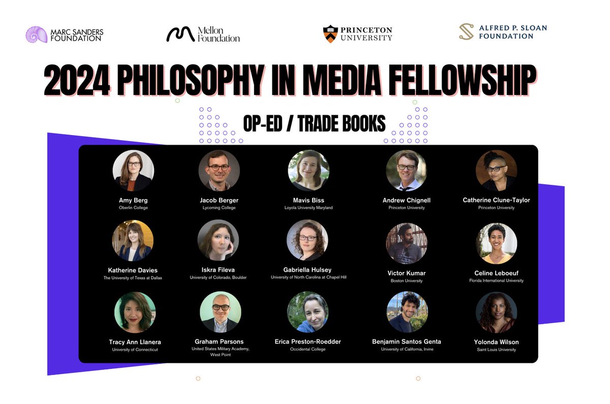 Congrats to Benjamin Santos Genta for receiving a Philosophy in Media Fellowship supported by the Marc Sanders Foundation! @HiPhiNation @SloanFoundation @templeton_fdn @MellonFdn @Princeton A pleasure having such impressive grad students at @UCIrvine! marcsandersfoundation.org/philosophy-in-…