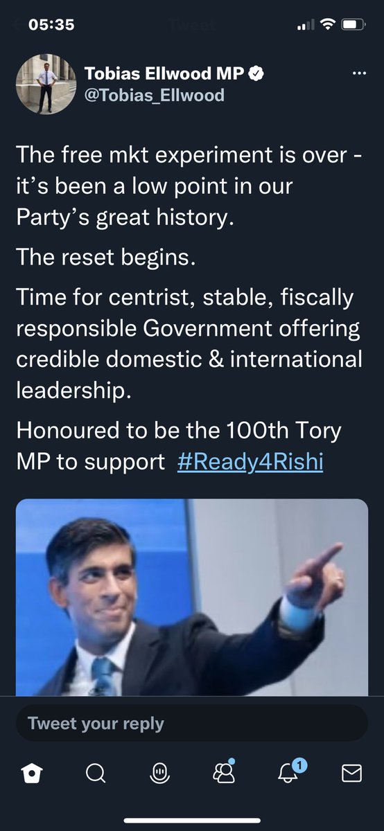 Remember this?

This is the Campaign READY4RISHI
that was organised and set up A FULL YEAR BEFORE BORIS JOHNSON LEFT OFFICE AS PM.

The little slimeball was busy plotting and preparing to oust Boris FOR A YEAR before Boris was removed as PM.

Then LIZ TRUSS stopped him in his…