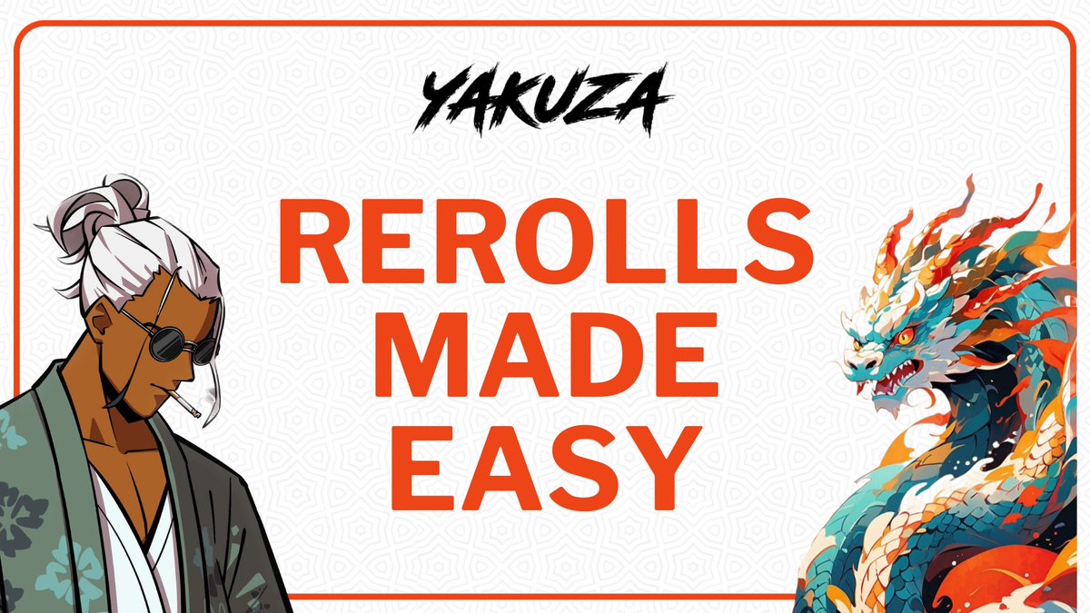REROLLS MADE EASY 🔥

We have made rerolls easier on our NFT page!

☑️ You can now click “reroll” on a particular Yakuza without accidentally burning the other Yakuzas you own.
☑️ You will need to hold a certain amount of KAGE to use this feature.
☑️ You can sort your Yakuzas by