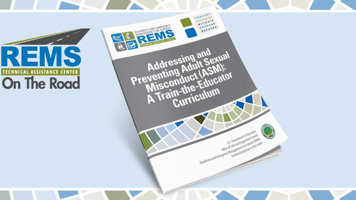 What better way to honor #SAAM2024 than to strength your school or district’s adult sexual misconduct prevention strategies? This #ThrowbackThursday, we’ve pulled out @REMSTACenter’s time-tested ASM training guide to support your efforts: rems.ed.gov/docs/ASMTraini… #30DaysOfSAAM