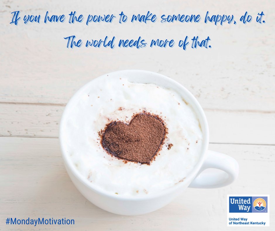 If you have the power to make someone happy, do it. The world needs more of that. #MondayMotivation #LiveUnited #UWNEK