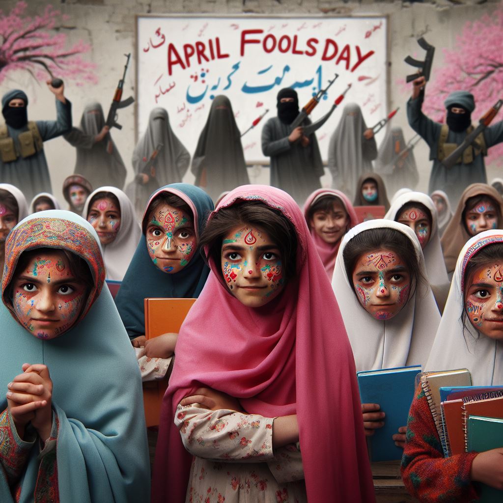 'Afghan girls 3 Years without education!'.
#AprilFoolsDay2024
 #RecognizeGenderApartheid #ACrimeAgainstHumanity
#LetAfghanGirlsLearn