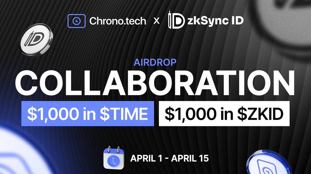 We're thrilled to announce a partnership between Chrono.tech and zkSync Id! To celebrate, we're giving away $2,000 in prizes.

🤝 Partnership
Chrono.tech, a blockchain innovator and the brains behind one of the biggest Web3 job marketplaces, LaborX, joins