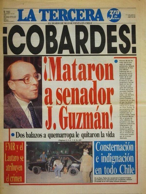 Conmemoramos 33 años del cobarde asesinato de nuestro fundador Jaime Guzmán. Un legado valiente al servicio público. Seguimos adelante con la profunda convicción de que su legado sigue vivo y que se visión de un Chile mejor sigue siendo nuestra guía en estos tiempos desafiantes.