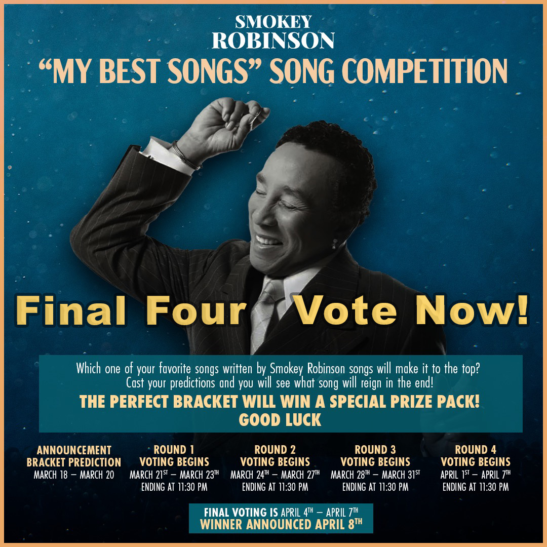 We've reached the Final Four of My Best Songs tournament! 🤩 Vote for your two favorites here ➡️ bit.ly/3wXQjv7