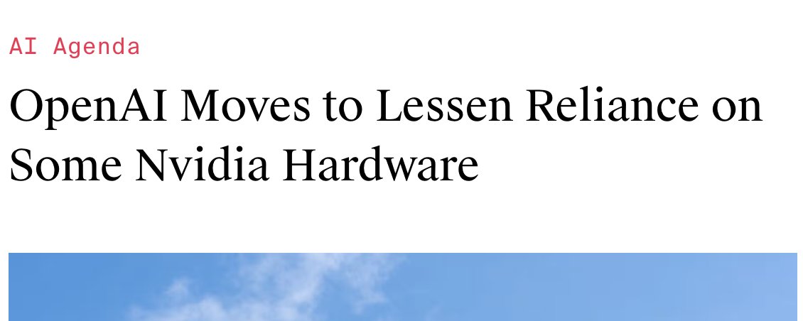 One of the hottest topics in AI is... the cables that connect GPU servers. Ethernet versus Nvidia's InfiniBand is on everyone's lips, @anissagardizy8 reporters theinformation.com/articles/opena…