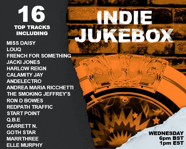 NEW #INDIE on the JUKEBOX WEDNESDAY 6pm BST (1pm ET, 10am PT) @MissDaisy_se @FrenchFor34576 @CalamityJay_duo @andelectro_band @AndMaRicchetti @RonBowes3 @RedpathTraffic @startpointmusic @ForicoRed + more! radiowigwam.co.uk, SmartSpeaker, TuneIn