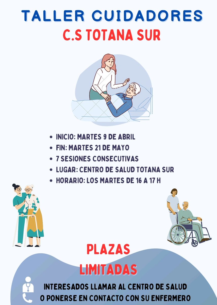 Todo preparado💖 para iniciar la 4ª edición de nuestro #Tallerdecuidadores para personas dependientes🧑🏻‍⚕️🛌🏻👩🏻‍🦳👩🏻‍⚕️
