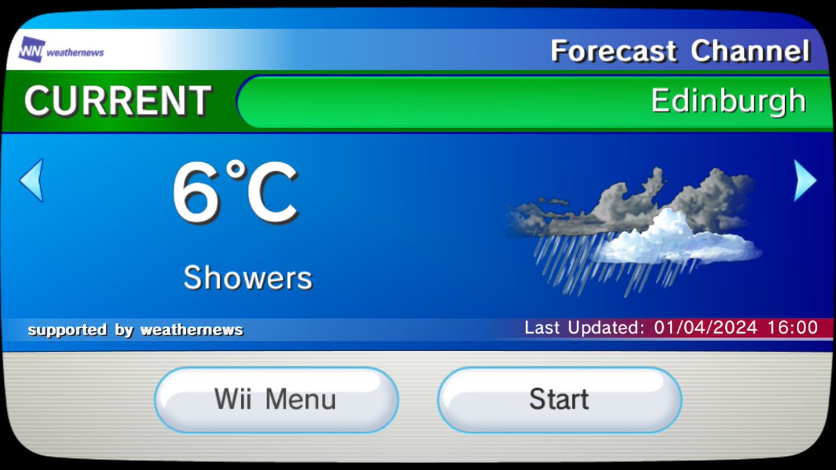 WiiLink24's tweet photo. 【Notice】

On 2 April at 00:00 UTC, we will shut down the RiiConnect24 version of the Forecast Channel for better stability. If you are still using this version, you will need to install the WiiLink version.

We apologise for any inconvenience. See this thread for more details. https://t.co/OHS7pwoc7J