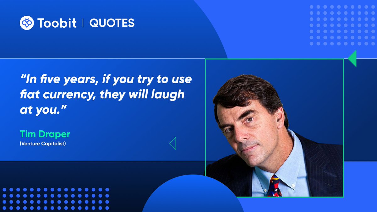Toobit_official's tweet image. Fiat currency: a relic of the past or a punchline of the future? 💸 

#TimDraper #Cryptocurrency #Bitcoin #Crypto