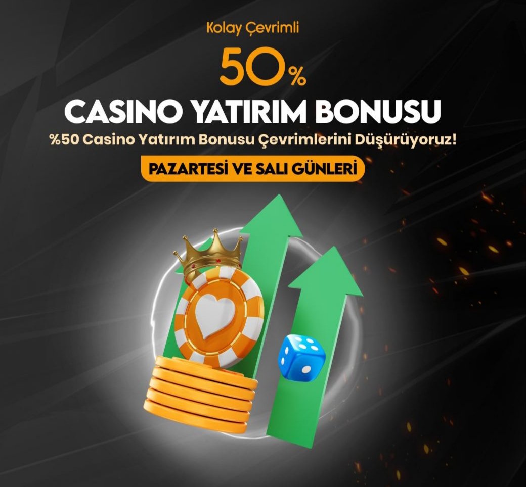😎Haftaya İyi Bir Başlangıç 🎁%50 Kolay Çevrimli Canlı Casino Yatırım Bonusuyla Hemen üye ol: ultraortaklik1.com/links/?btag=18… #bahis #casino #denemebonusu #idda #slotgacor