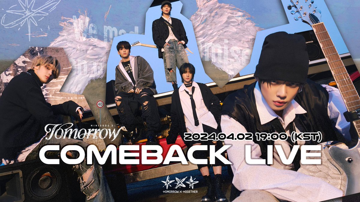 TREC_TXTBook's tweet photo. 🗓 ตารางงาน &amp; คอนเทนต์ (เวลาไทย) #TOMORROW_X_TOGETHER

อังคาร 2 เมษายน 2024

15:00 น. #ฮยูนิงไค รายการลีมูจิน เซอร์วิส @ KBS Kpop
16:00 น. The K Star Next Door 4
17:00 น. วีเวิร์สไลฟ์ "ไลฟ์คัมแบ็ก+1 วัน"
20:00 น. #TXT_DejaVu @ STUDIO CHOOM

@TXT_members
#TXT #투모로우바이투게더 https://t.co/ifnMJlCKJn