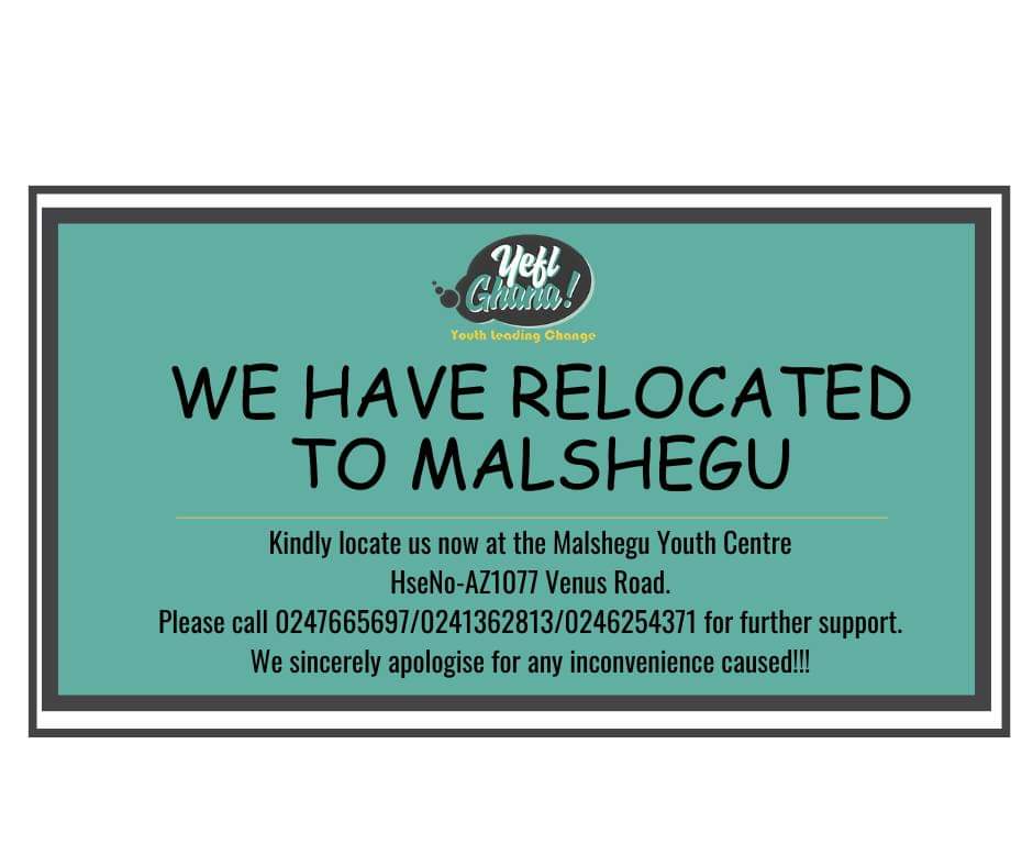 We have moveeeeeeedddddd!!!
Please take note, inform others and do pay us a visit soon.
#YouthLeadingChange